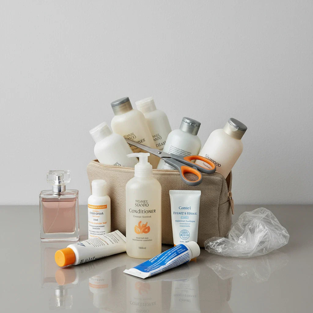 Les erreurs à éviter dans sa trousse de toilette en avion