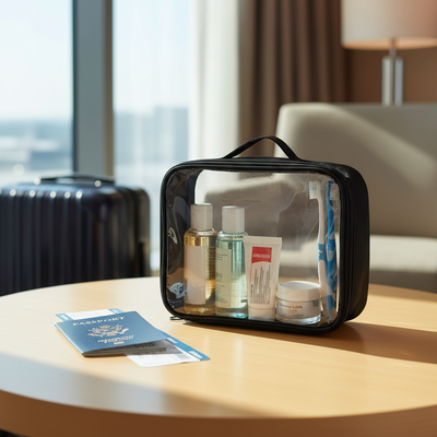 Trousse de toilette avion