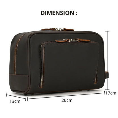 Trousse de toilette - Cuir véritable
