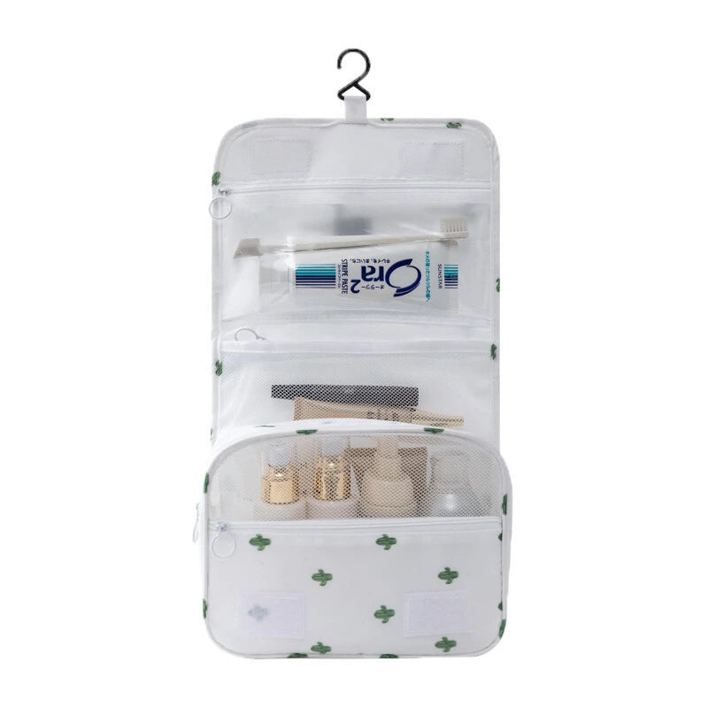 Photo de la Trousse de toilette de voyage cactus avec crochet de face