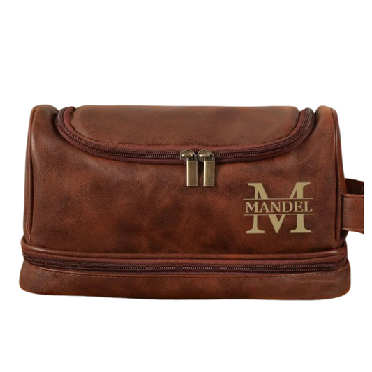 Photo de la trousse de toilette mandel sur fond blanc