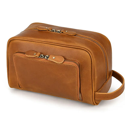 Photo de profil de la trousse de toilette marron clair
