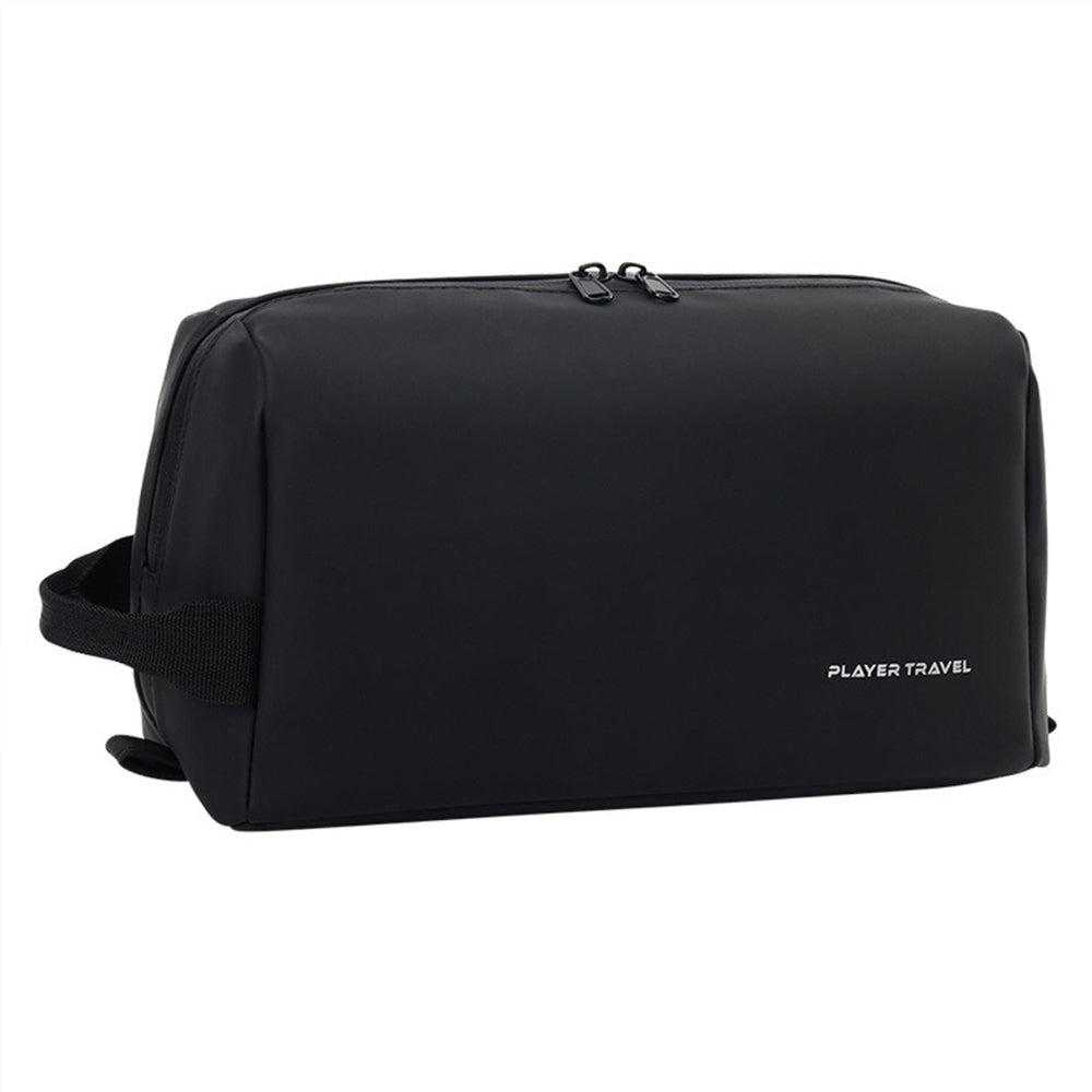 photo de face de la trousse de toilette noir player travel