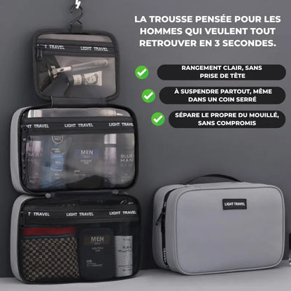 fiche produit trousse de toilette suspendue gris 