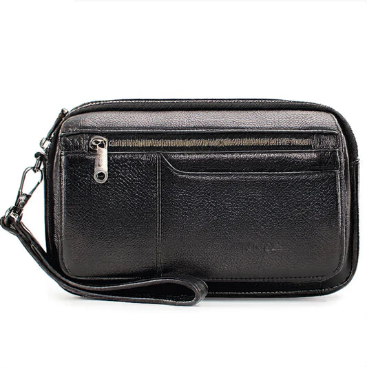 Photo de devant de la trousse de toilette en cuir de chez la marque pi uncle modèle 