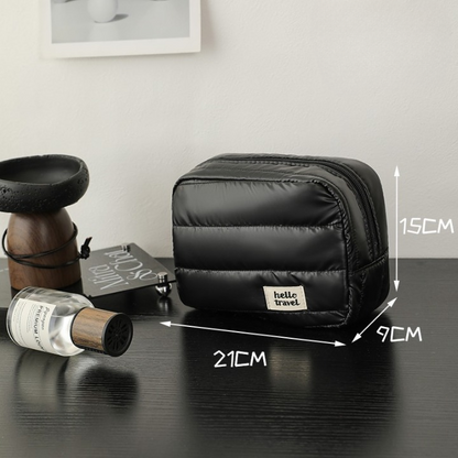 Photo de la Trousse de toilette hello travel Noir plus les dimensions – sans poignée