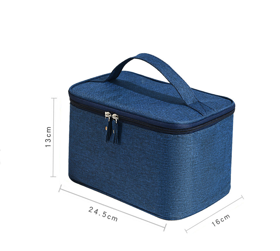 photo de la trousse de toilette vanity voyage bleu marine plus dimension affiché
